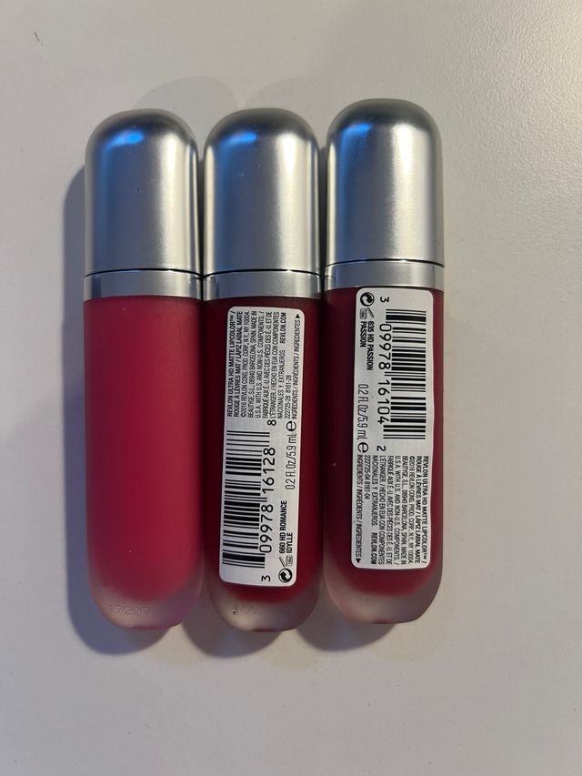 3 Labiales Revlon Ultra HD Matte Lipcolor