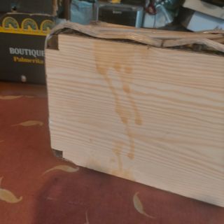 Libreria antica in bambù e legno da restaurare