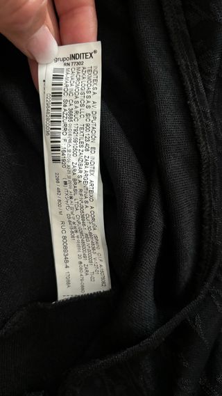 Vestido largo asimétrico negro