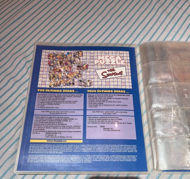 Álbum Vacío Staks Simpsons Panini
