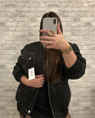 Bomber Oversize Lentejuelas Premium