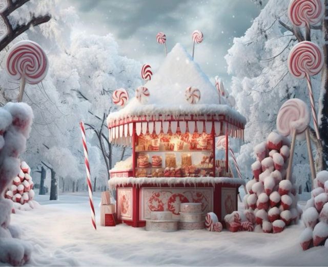 Fondo de Navidad Dulce Invierno