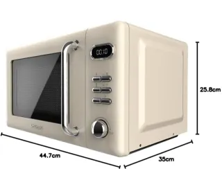 Microondas Grill Cecotec Crema Retro Vintage