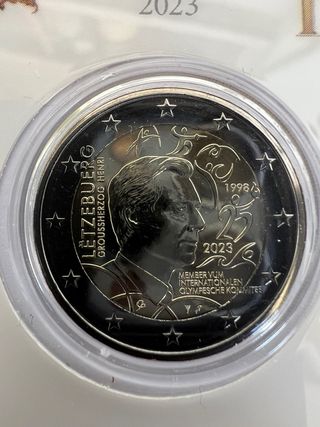 Moneta 2 Euro Lussemburgo 2023 moneda