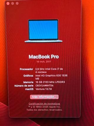 MacBook Pro Retina 15"2017+i7+500Gb.SSD+16GB RAM