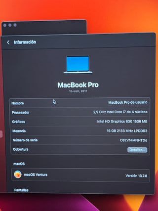 MacBook Pro Retina 15"2017+i7+500Gb.SSD+16GB RAM
