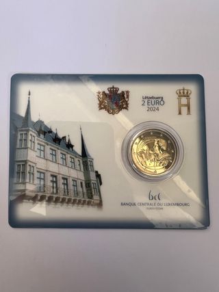 Moneta 2 Euro Lussemburgo 2024 moneda