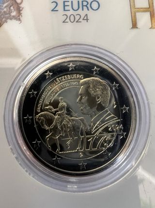 Moneta 2 Euro Lussemburgo 2024 moneda