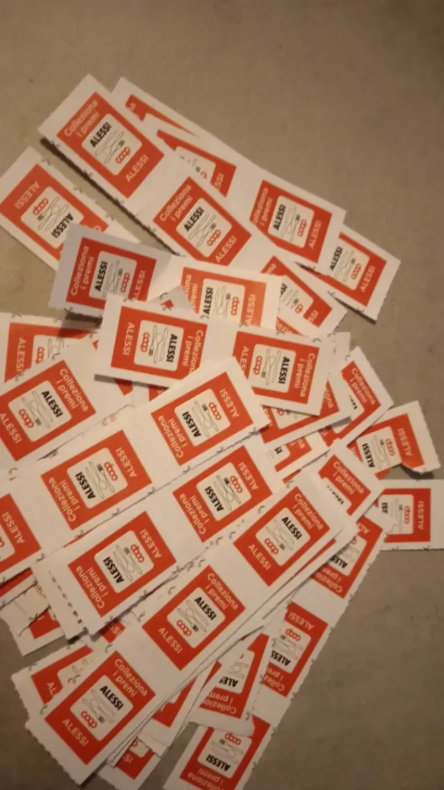 3 Schede  Alessi vuote con 300 punti da attaccare