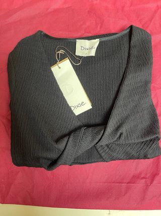 Abito nero Dixie con dettaglio incrociato