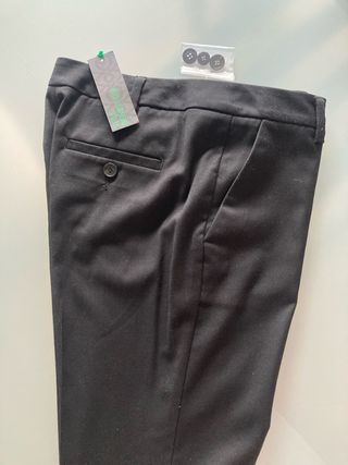 Pantalón de traje Benetton negro