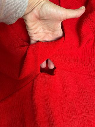 Abito Dixie rosso con dettaglio incrociato