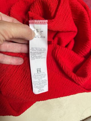 Abito Dixie rosso con dettaglio incrociato