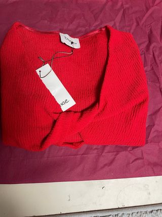 Abito Dixie rosso con dettaglio incrociato