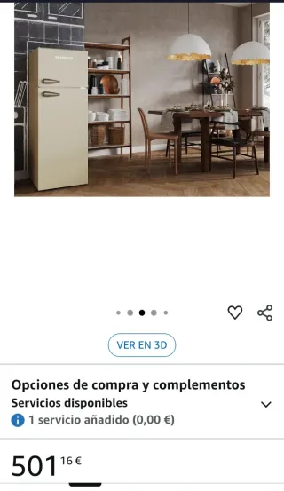 Frigorífico Nevera Retro Vintage Crema beige