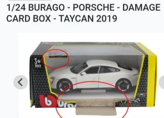 Lotto 2 auto Burago 1:24 Box rovinato