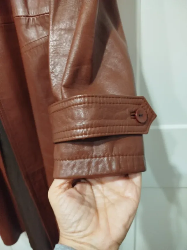 Abrigo largo de piel de ovino