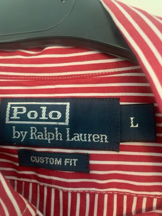 Camisa Polo Ralph Lauren Rayas Rojas y Blancas