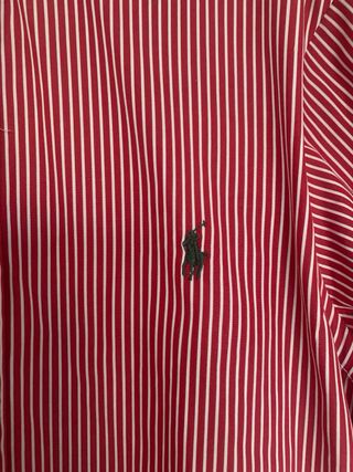 Camisa Polo Ralph Lauren Rayas Rojas y Blancas