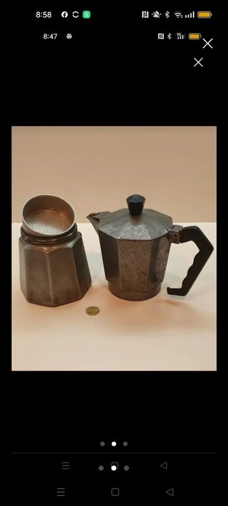 Cafetera italiana de aluminio