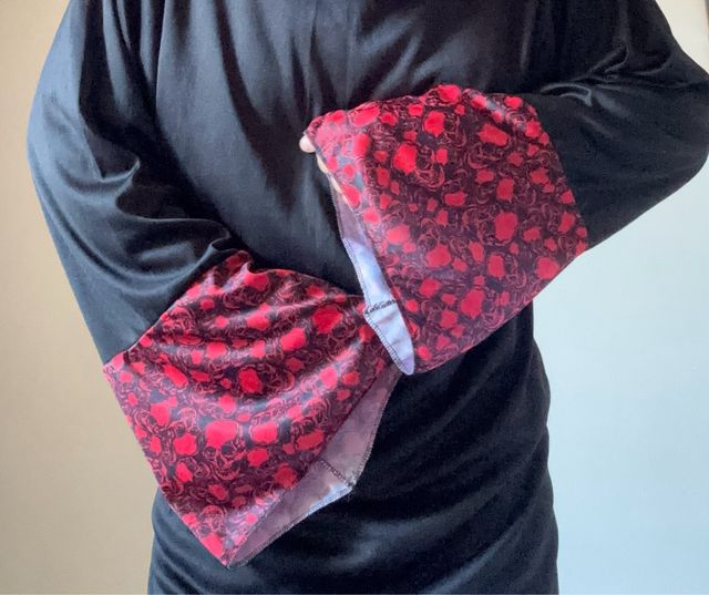 Vestito La Morte Halloween nero e rosso taglia M