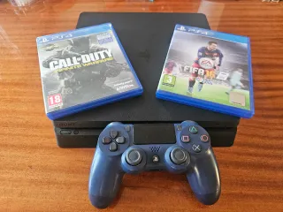 Consola PS4 Slim Negra 1 Tb + 2 Juegos