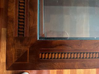 Mesa de centro de madera y cristal