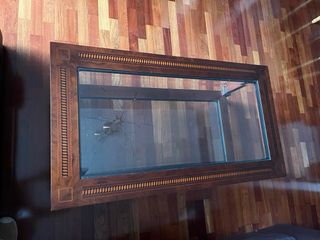 Mesa de centro de madera y cristal