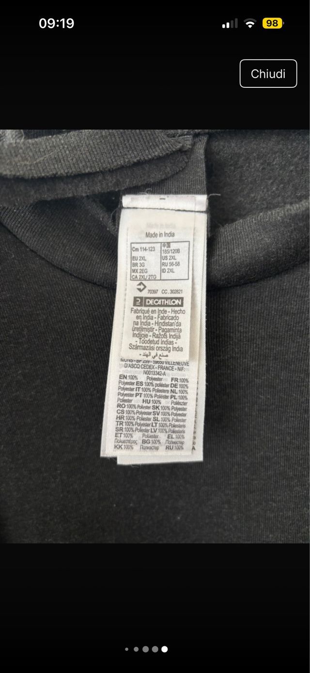 Completo termico uomo nero