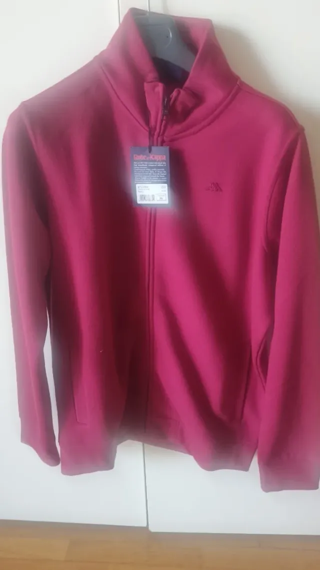 Felpa Kappa zip granata donna XL nuova