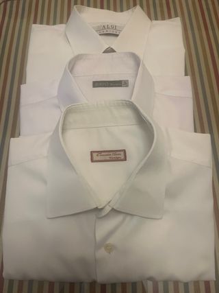 3 Camisas Blancas Manga Corta