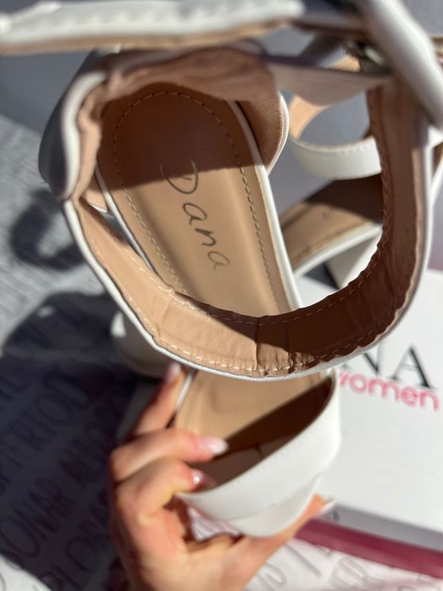 Tacones blancos Dana talla 36
