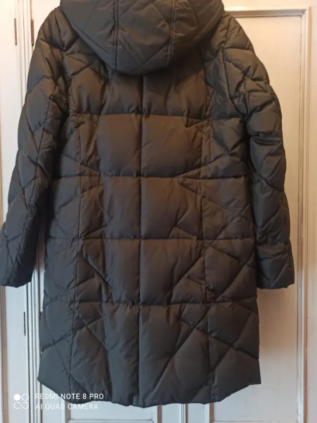 Abrigo plumífero mujer marrón