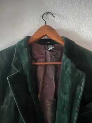 Blazer Terciopelo Verde Zara T.52