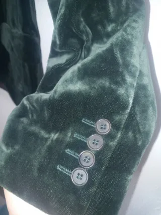 Blazer Terciopelo Verde Zara T.52