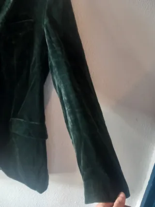 Blazer Terciopelo Verde Zara T.52