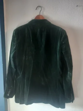 Blazer Terciopelo Verde Zara T.52