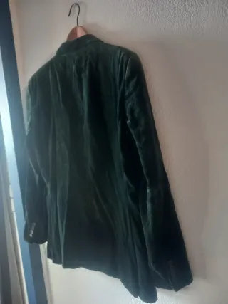 Blazer Terciopelo Verde Zara T.52