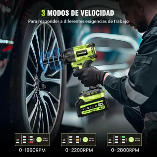 Pistola de Impacto batería 21V 550Nm + Accesorios