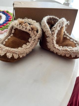 Mou Scarpe Neonato in Pelle e Lana