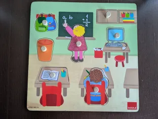 Puzzle madera escuela infantil