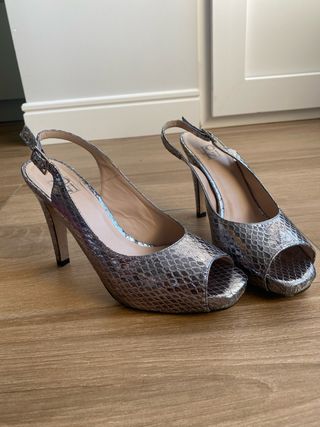 Zapatos de tacón Joni plateados