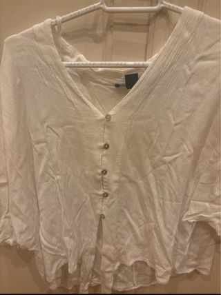Blusa blanca manga corta