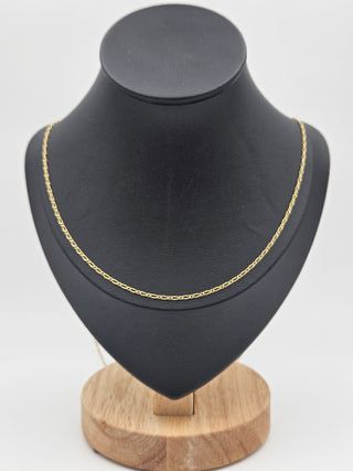 Cadena Oro 18K, Fígaro, Cartier 3x1, 3,54gr, 62cm