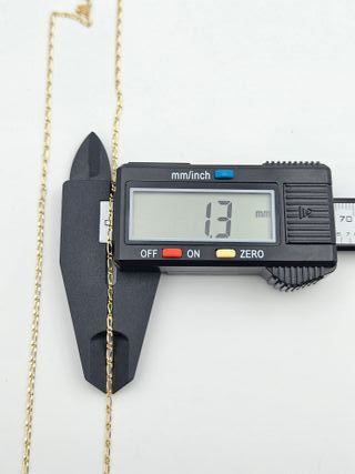 Cadena Oro 18K, Fígaro, Cartier 3x1, 3,54gr, 62cm
