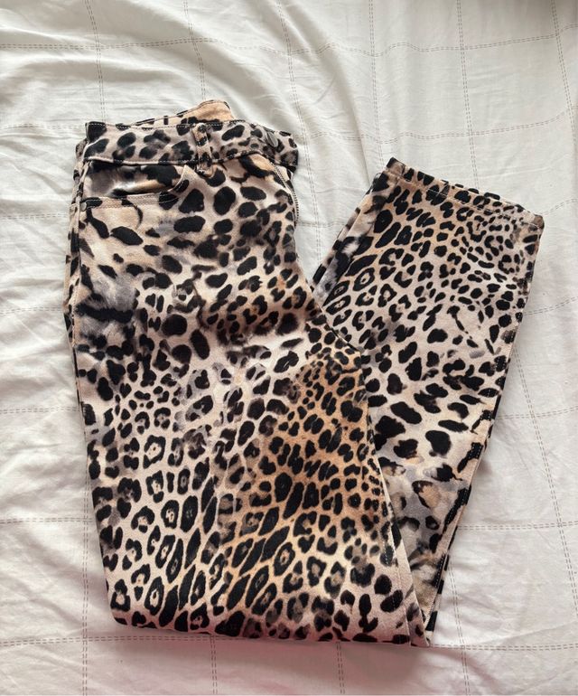 Pantalones vaqueros elásticos leopardo Tezenis 