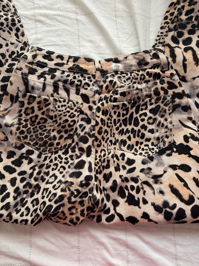 Pantalones vaqueros elásticos leopardo Tezenis 