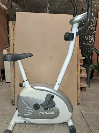 Bicicleta Estática Fitness Blanca