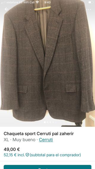 Chaqueta sport Cerruti XL