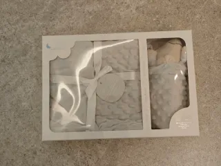 Manta y dou-dou bebé gris Interbaby